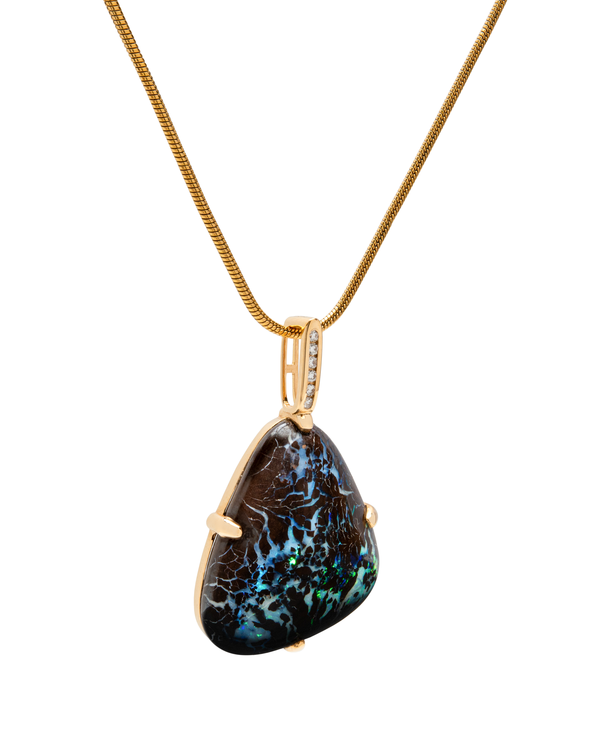 Opal Diamond Pendant