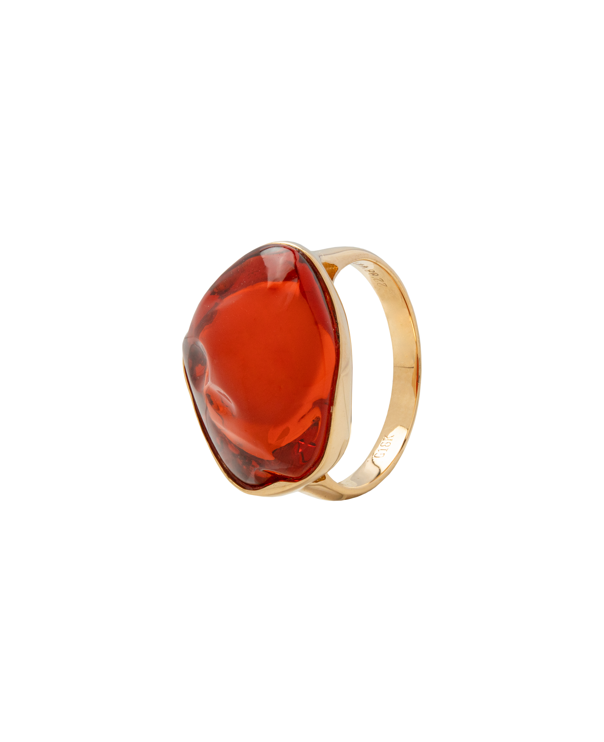 Fire Opal Freeform Ring 18k