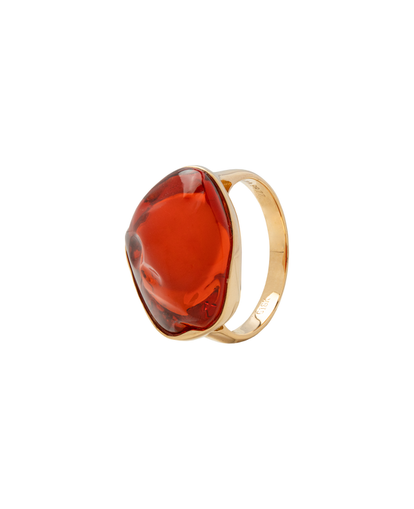 Fire Opal Freeform Ring 18k