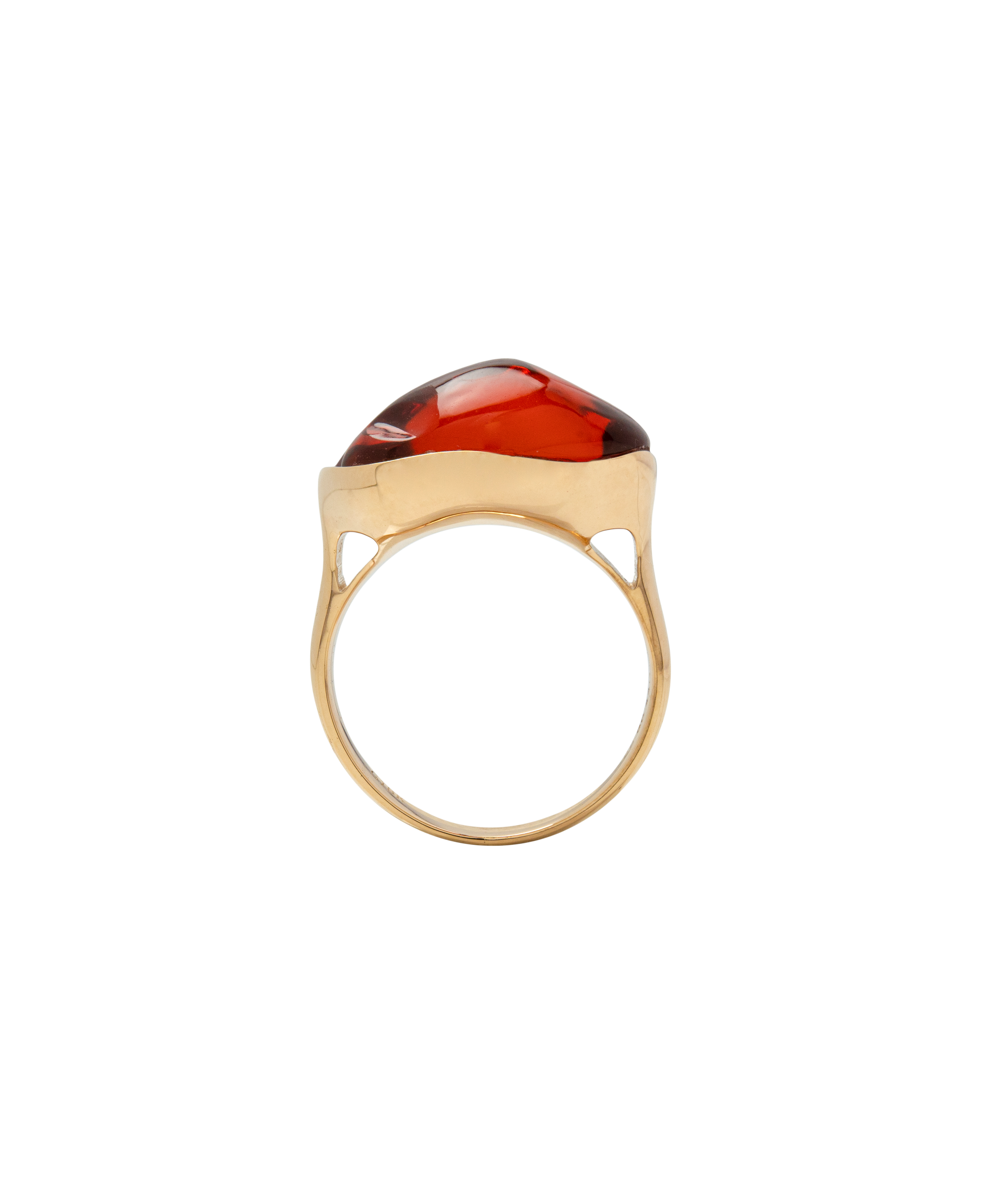 Fire Opal Freeform Ring 18k