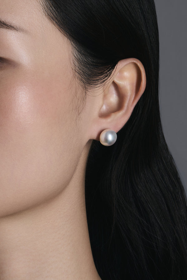 South Sea White Pearl Phoenix Ear Studs