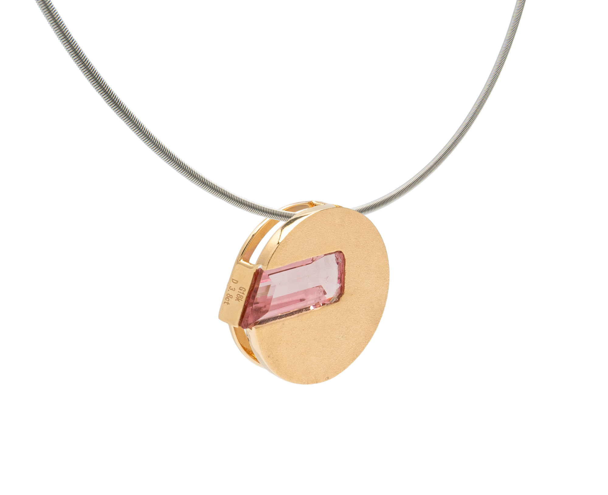 Jolly Tourmaline Disk Pendant