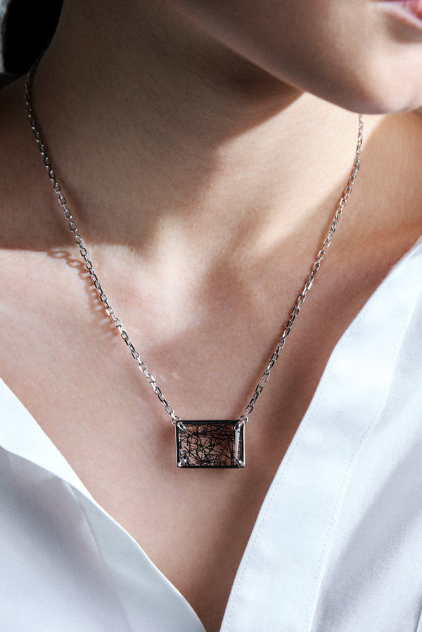 Black Rutiled Quartz Necklace