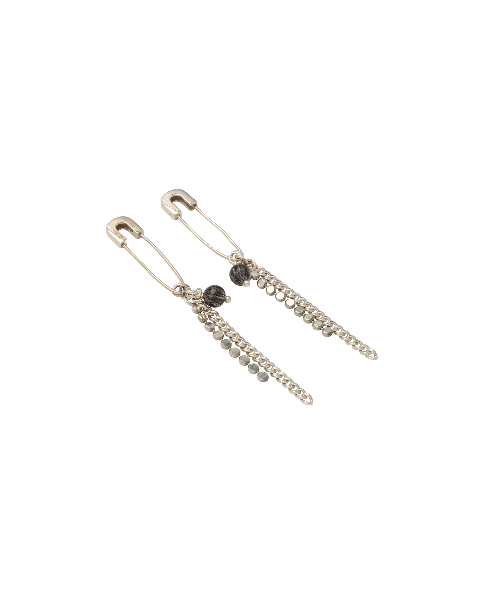 S7 Black Sovereign Pin Earrings