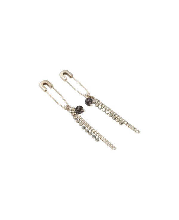 S7 Black Sovereign Pin Earrings