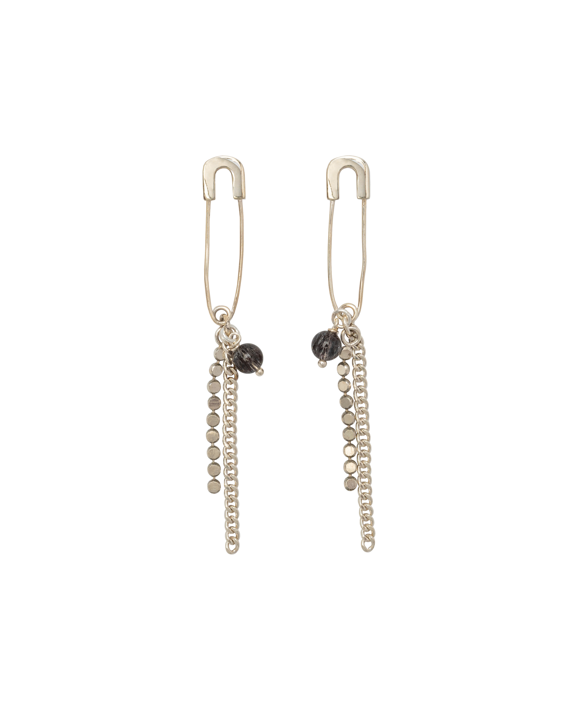 S7 Black Sovereign Pin Earrings