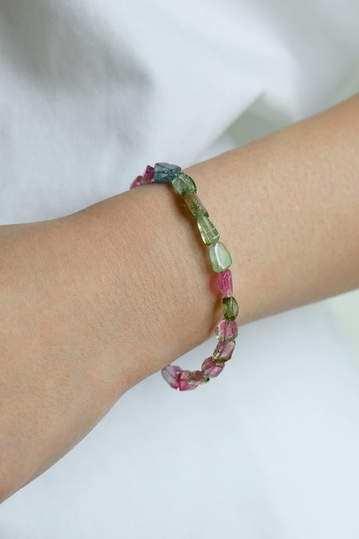 Watermelon Tourmaline Crush Bracelet