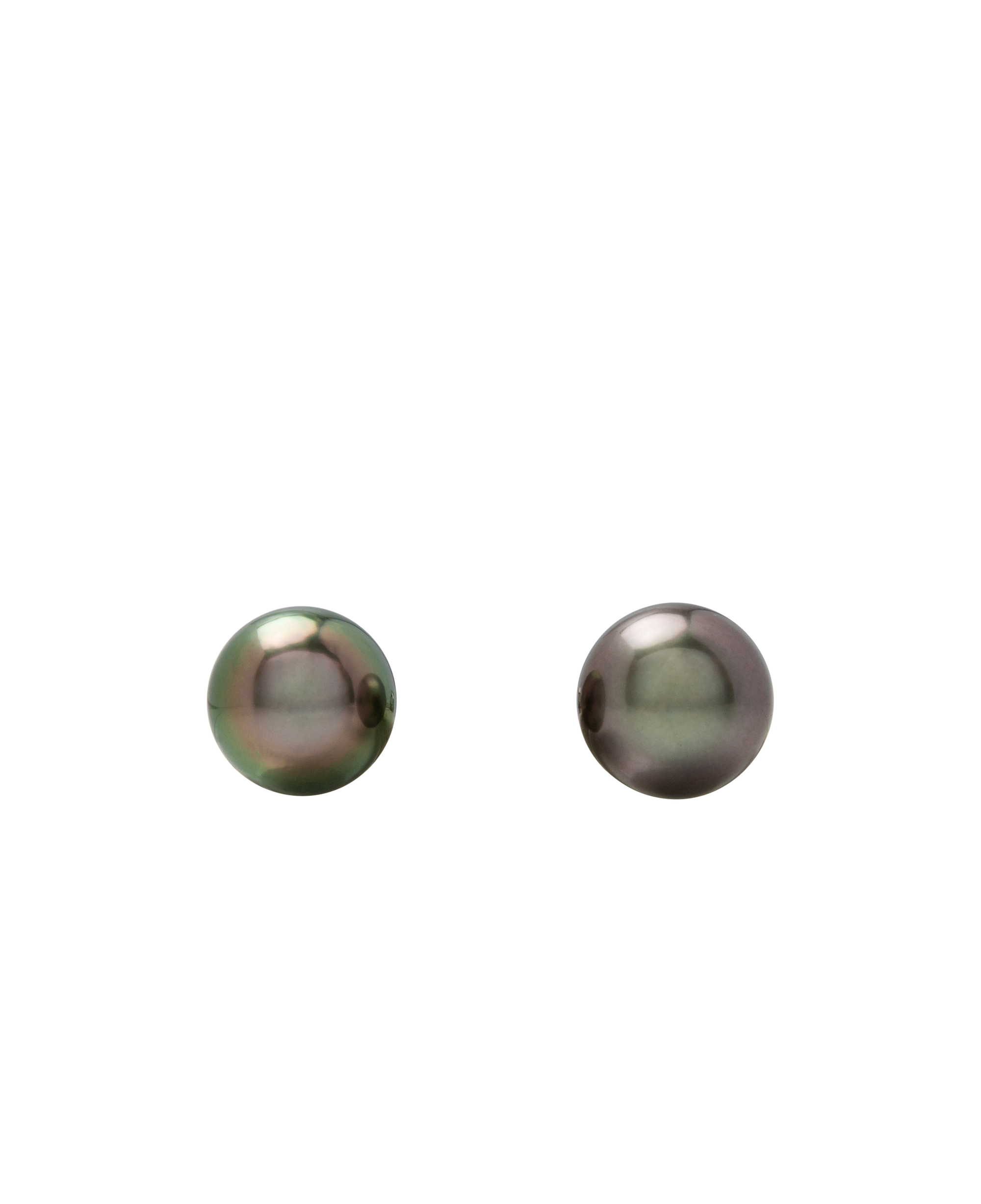 Peacock Tahitian Pearl Ear Studs