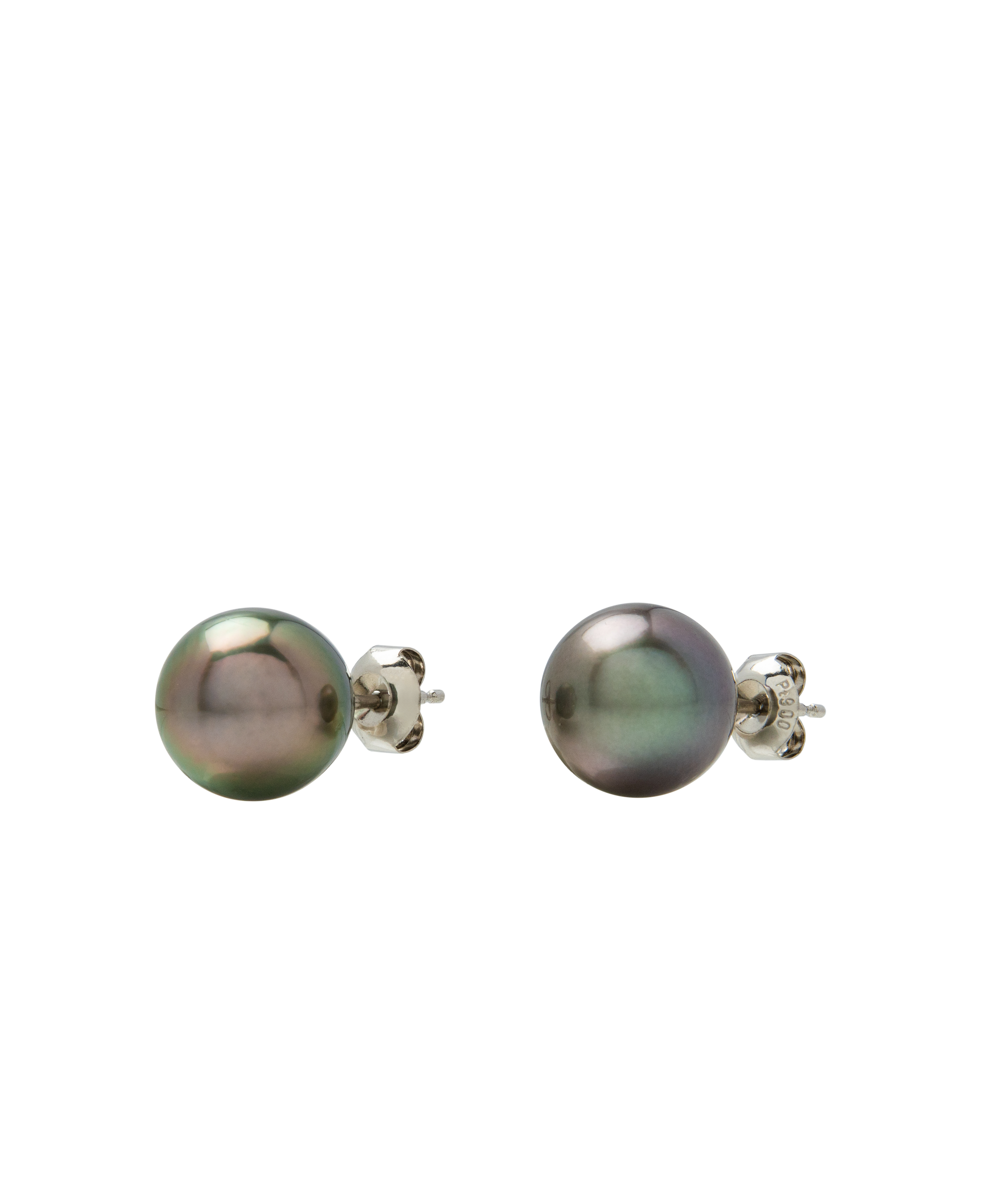Peacock Tahitian Pearl Ear Studs