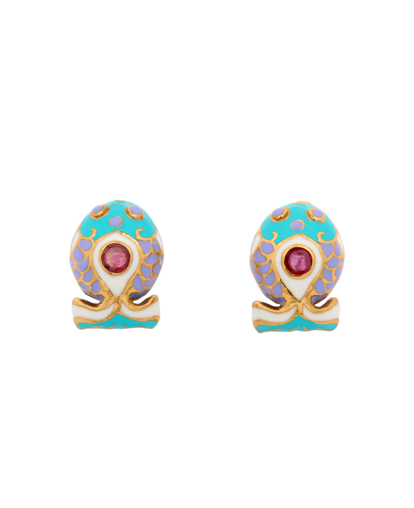 Koi Fish Enamel Ear Studs