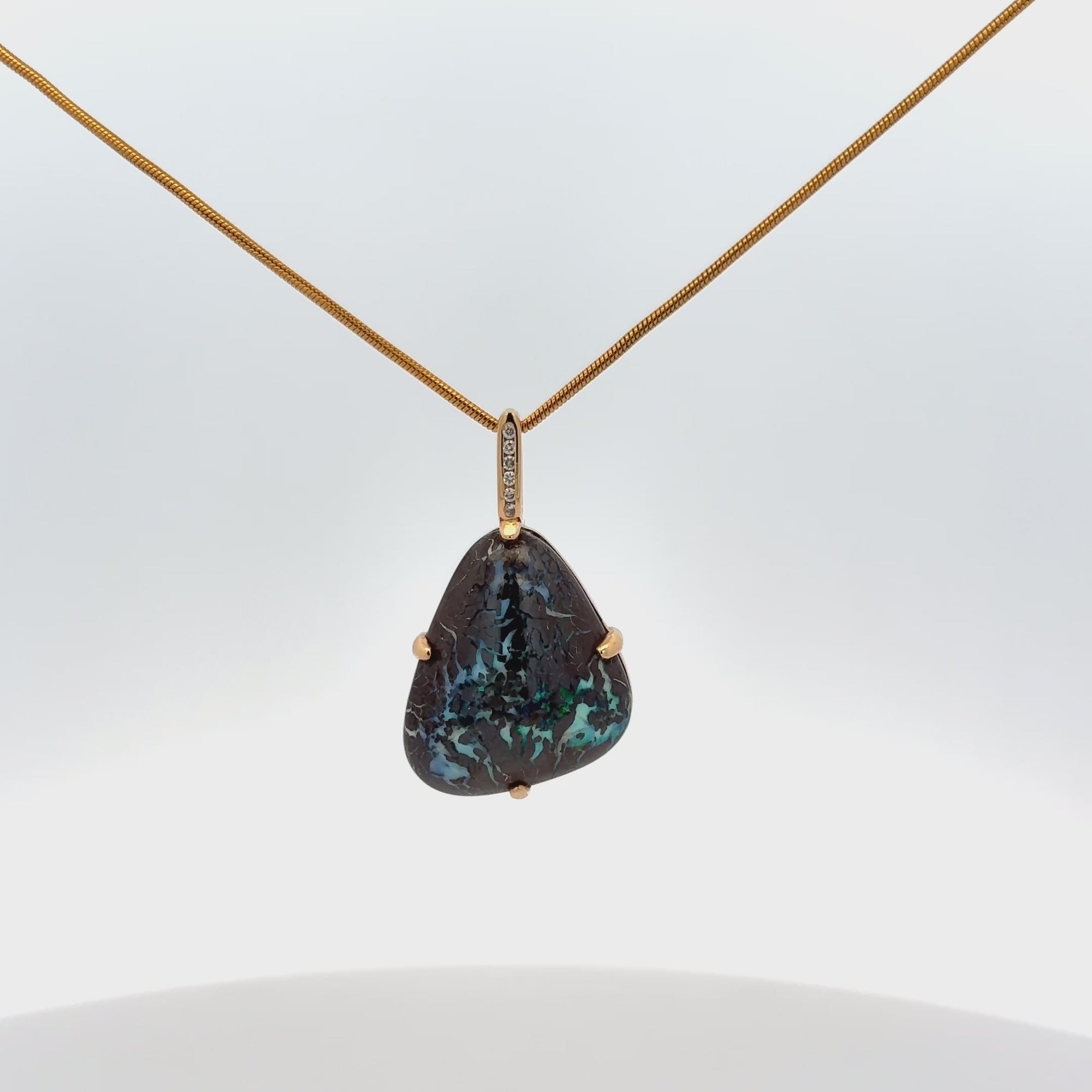 Opal Diamond Pendant