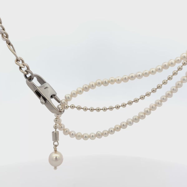 Japanese pearl jewelry Malaysia – Tokyo Eleganza necklace with signature Yukimoto style