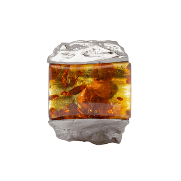 Amber On The Rocks Ring - Yukimoto