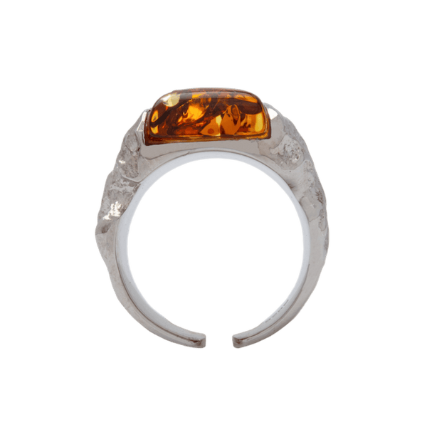 Amber On The Rocks Ring - Yukimoto