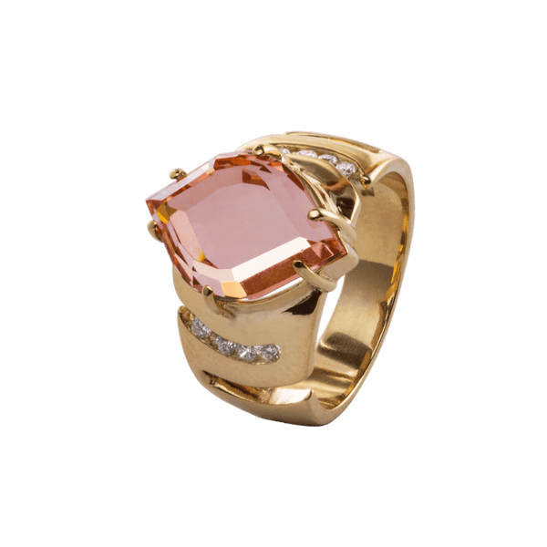 Ballerina Feline Morganite Ring - Yukimoto