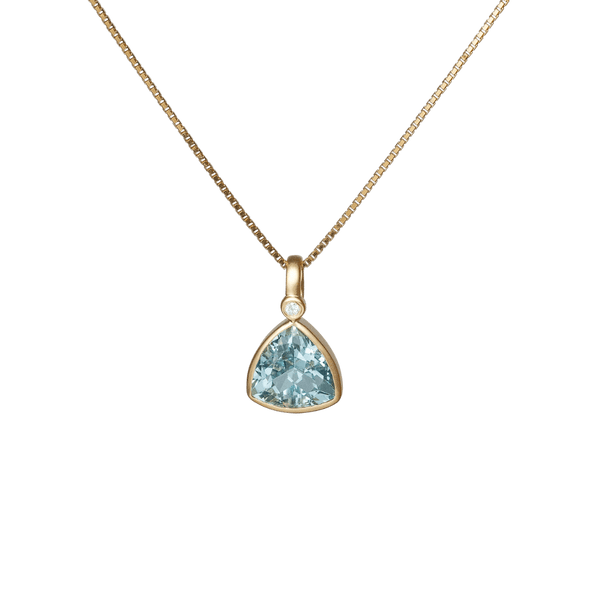 Ballerina Satin Aquamarine Pendant - Yukimoto