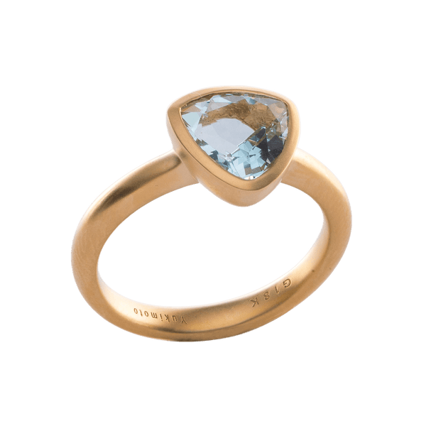 Ballerina Satin Aquamarine Ring - Yukimoto