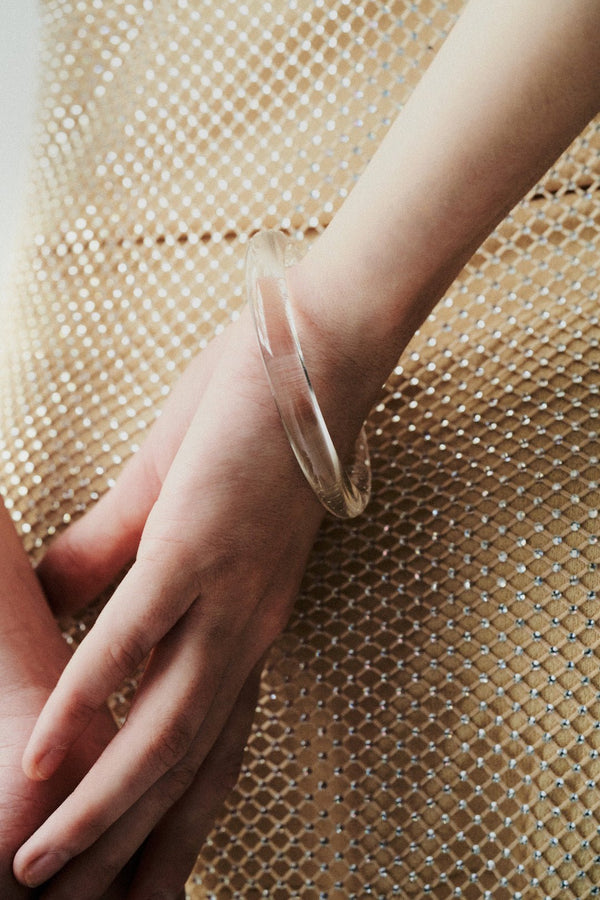 Exclusive Rock Crystal Quartz Bangle - Yukimoto