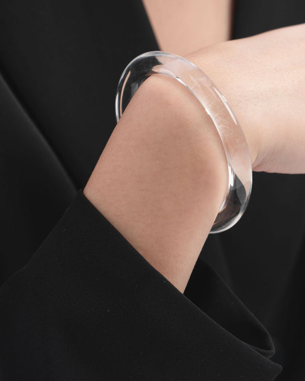 Exclusive Rock Crystal Quartz Bangle - Yukimoto