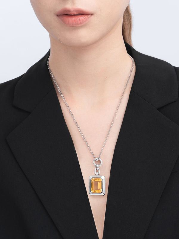 Golden Run Citrine Chain Pendant - Yukimoto