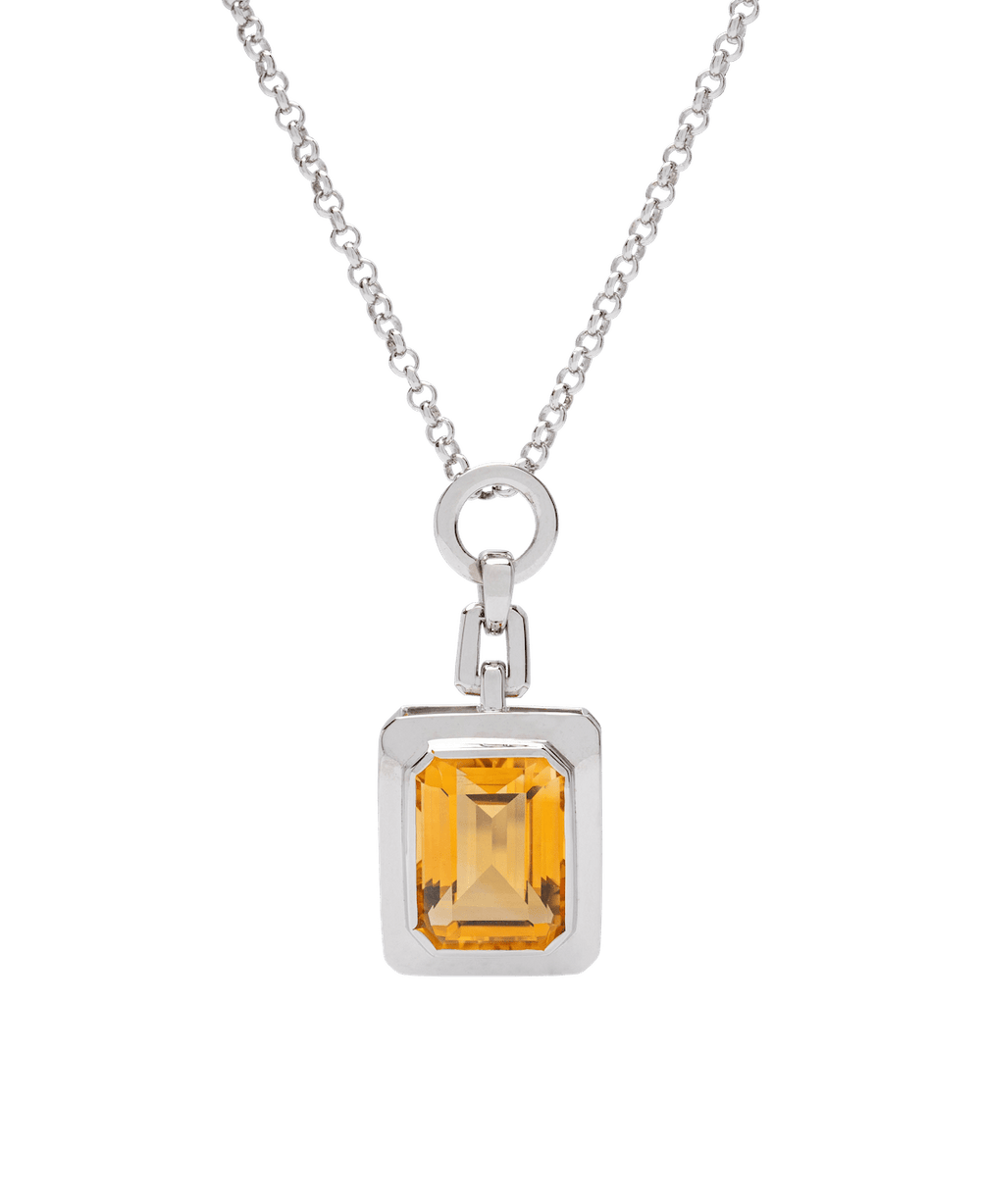 Golden Run Citrine Chain Pendant - Yukimoto