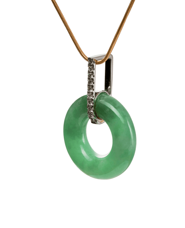 Jadeite Donut Diamond Pendant - Yukimoto