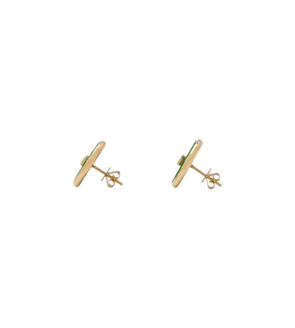 Nostalgia Jadeite Ear Studs - Yukimoto