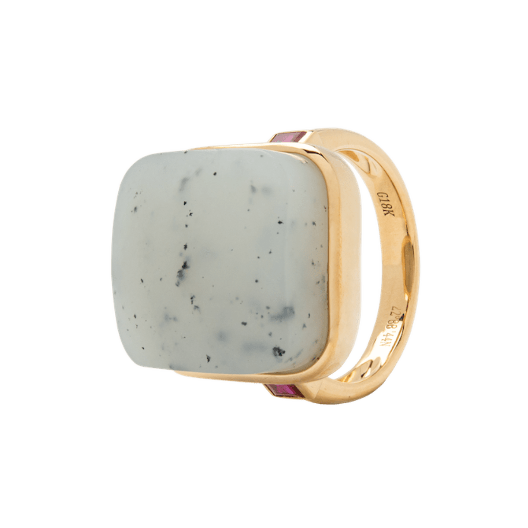 Oreo Cookies Loaf Jade Ring - Yukimoto