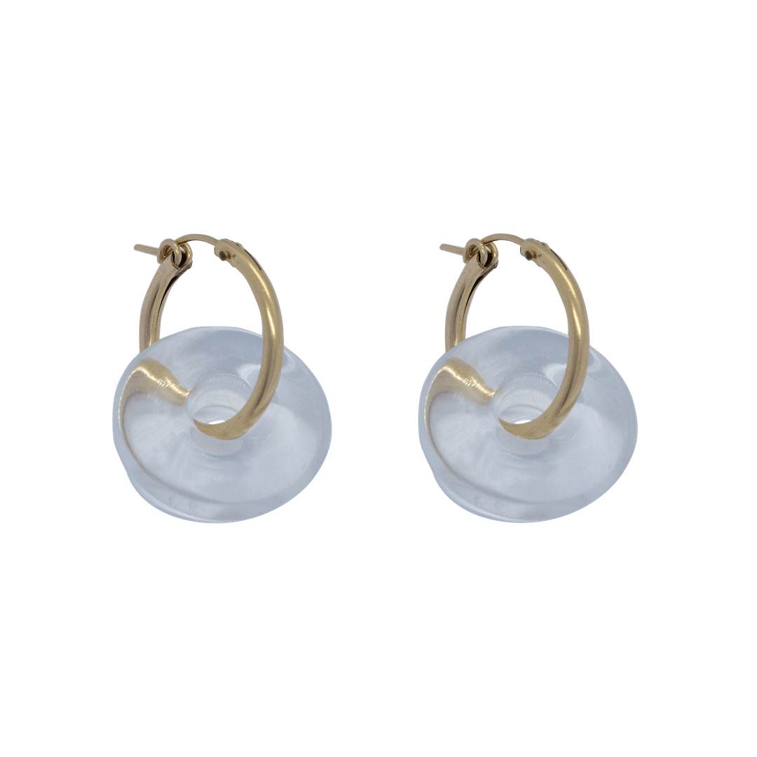 Rock Crystal Quartz Earrings - Yukimoto