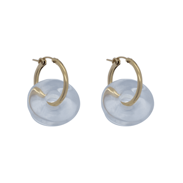 Rock Crystal Quartz Earrings - Yukimoto