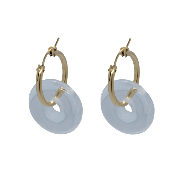 Rock Crystal Quartz Earrings - Yukimoto