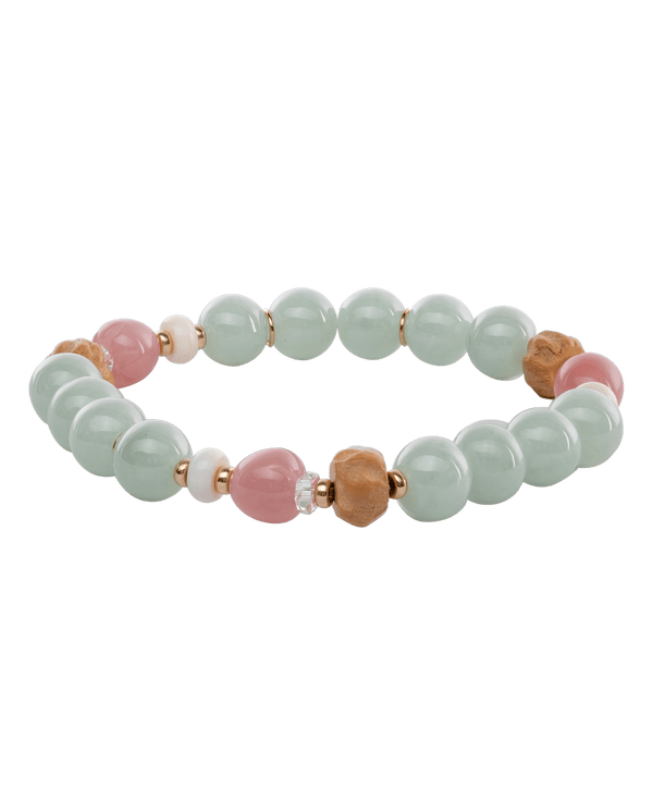 Strawberry x Honeydrew Jadeite Bead Bracelet - Yukimoto