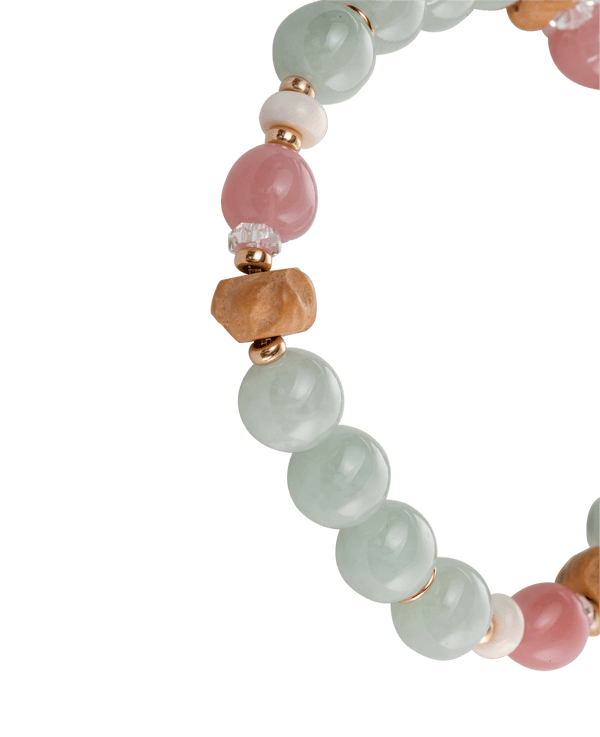 Strawberry x Honeydrew Jadeite Bead Bracelet - Yukimoto