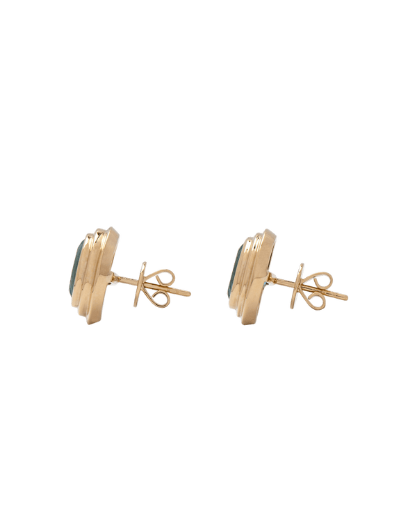 Voice Up Topaz Retro Ear Studs - Yukimoto